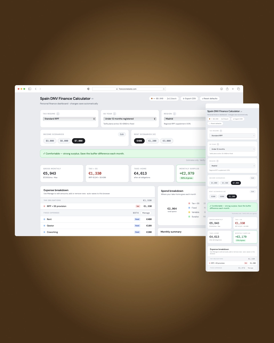 DNV Calculator finance planning tool